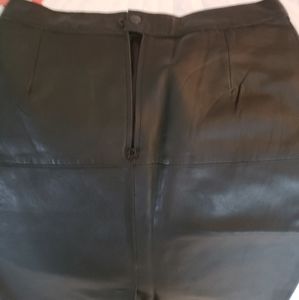 Long Leather Skirt